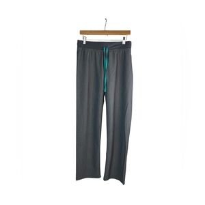 FIGS Technical Collection Scrub Pants Gray Straight Leg Drawstring Stretch S